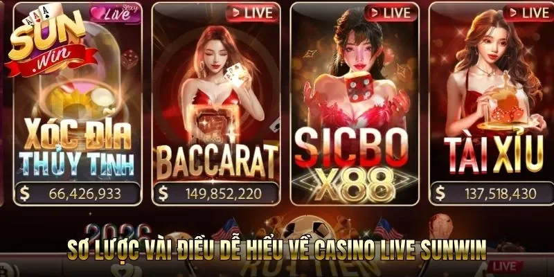 Sơ lược vài điều dễ hiểu về casino live Sunwin