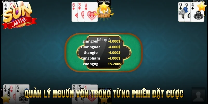 Quản lý nguồn vốn trong từng phiên đặt cược