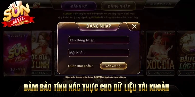 Đảm bảo tính xác thực cho dữ liệu tài khoản